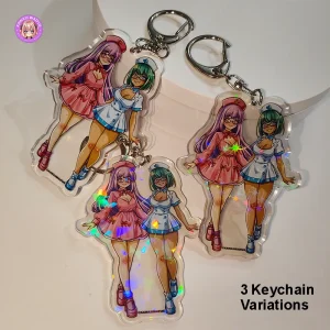 Ayane & Midori Waifu Keychain Variations by Kawaii Waifus