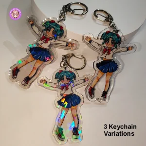 Erika Waifu Keychain Variations by Kawaii Waifus