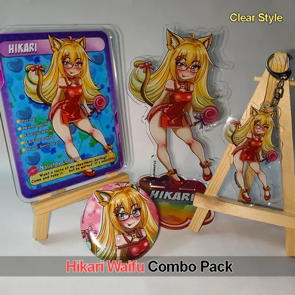 Hikari Waifu Combo Pack (Clear Style) - Kawaii Waifus