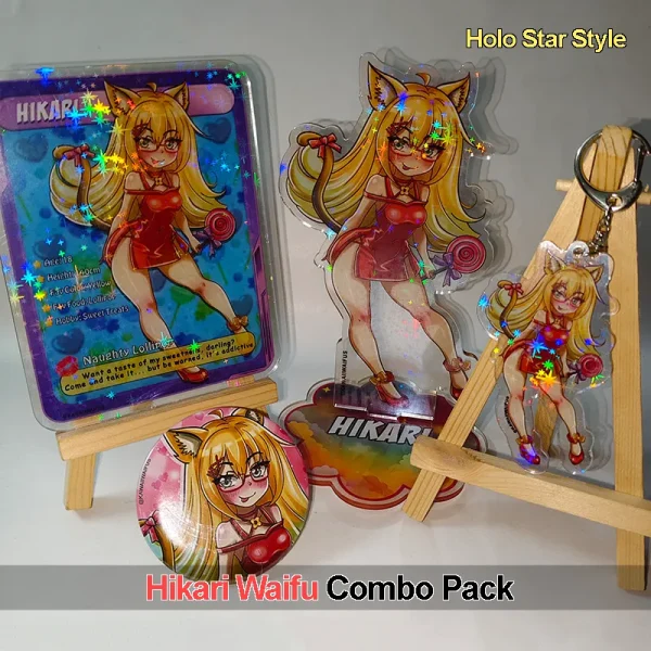 Hikari Waifu Combo Pack (Holo Star Style) - Kawaii Waifus