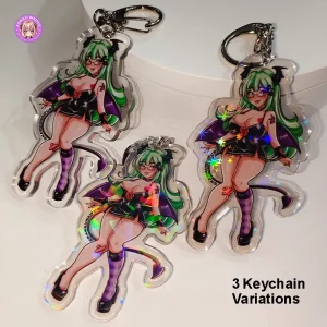 Kuroha Waifu Keychain Variations by Kawaii Waifus