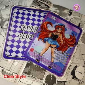 Mio Waifu Acrylic Anime Card by Kawaii Waifus (Clear Style)