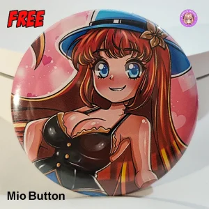 Mio Waifu Anime Pinback Button by Kawaii Waifus [Freebie]