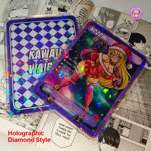 Nozomi Waifu Acrylic Anime Card by Kawaii Waifus (Holo Diamond Style)