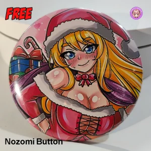 Nozomi Waifu Anime Pinback Button by Kawaii Waifus [Freebie]