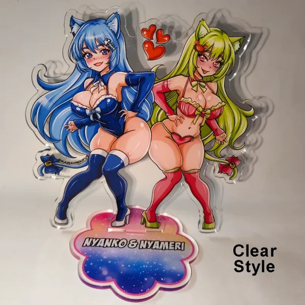 Nyanko & Nyameri Anime Standee (Clear Style)